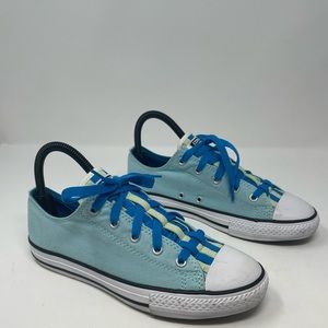 Converse Junior Braided Tongue Blue Skate Shoes Size 1